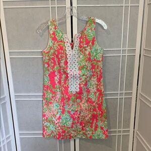 Lilly Pulitzer Vibrant Pink and Green Patterned Dress